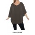 Women's Plus Size Solid CRINKLE RAYON or FLAT RAYON Shell Top