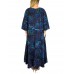 Women's Plus Size Dress - Aztec Blue Delia with Pockets