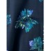 Women's Plus Size Blouse - Blue Butterfly Combo Brazil Top