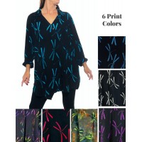 Women's Plus Size Blouse -Dragonfly Soho 6 Colors