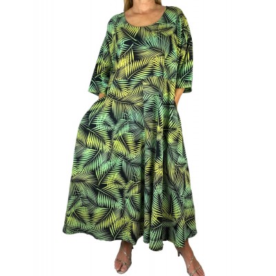2X Women's Plus Size Dress - Palm Delia With Pockets (exchange)