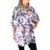 Women's Plus Size Tunic Top - Purple Bloom