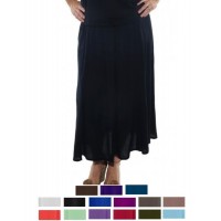 Solid CRINKLE RAYON or FLAT RAYON A Line Skirt 