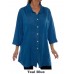Solid CRINKLE RAYON or FLAT RAYON Uptown Blouse L-6X
