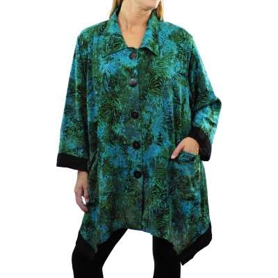 Women's Plus Size Jacket - Green Mist COMBO Zinnia 